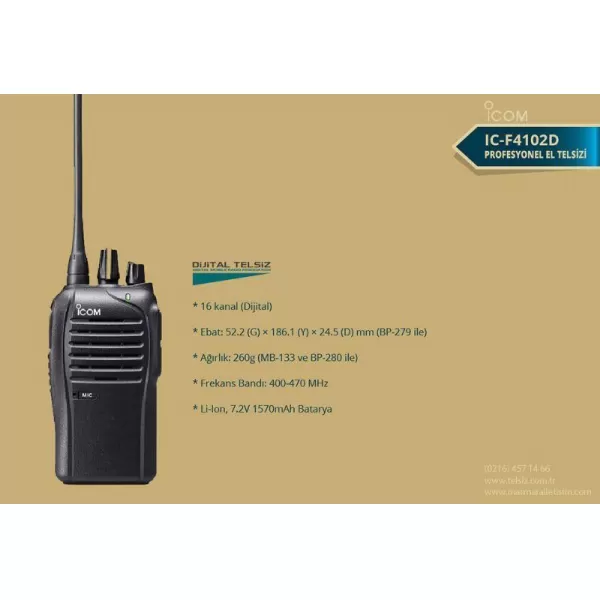 ICOM IC F 4102 Telsiz Teknik Bilgileri